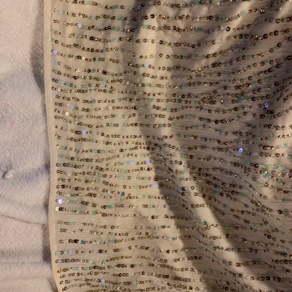Coldwater Creek XL Cream Top Sequins Galore - Picture 5 of 6